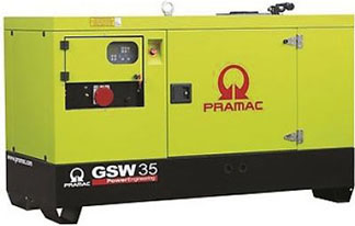 Дизельный генератор Pramac GSW 35 Y 440V в кожухе