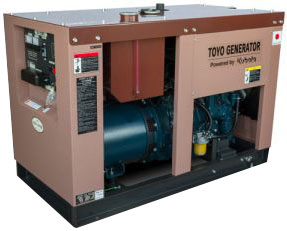 Дизельный генератор Toyo TG-12SPC в кожухе