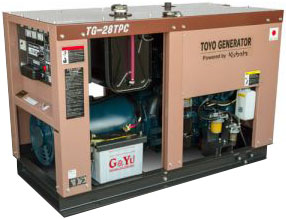Дизельный генератор Toyo TG-28TPC в кожухе