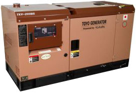Дизельный генератор Toyo TKV-20SBS в кожухе