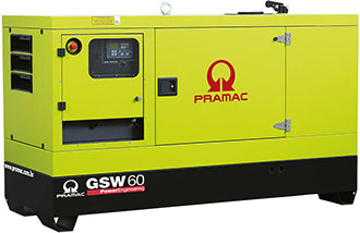 Дизельный генератор Pramac GSW 60 P 220V в кожухе