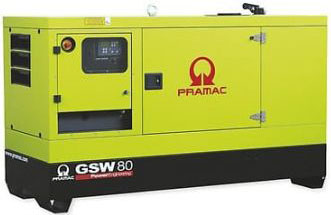 Дизельный генератор Pramac GSW 80 I в кожухе